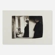 Matt Saunders, Hanna and Irm (Ghost #1), 2002, ink on vellum