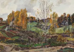 Valeri Lednev, Untitled, oil on canvas 49 x 71cm Provenance: Sally Hunter Fine Art.