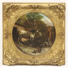 John Frederick Herring Jnr, Untitled, oil on canvas 39 x 39cm