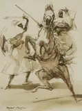 Raoul Millais, Untitled, pen and ink 22.5 x 18cm .