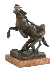 Hans Müller, Untitled, mounted on a marble base 36cm wide 44cm high including base