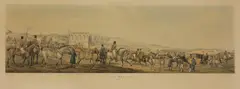 Thomas Sutherland, Untitled, near Rodgrove coloured engraving 21 x 36cm (6)