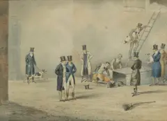 Untitled by Henry Alken Snr., Henry Alken Snr (1785-1851) Gentlemen and the Match watercolour 18 x 25cm, sold Jun 2021