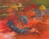 Claire Eva Burton, Untitled, oil on board 51 x 63.5cm .