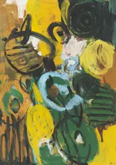 Ernst Wilhelm Nay, Metagrün, 1963, Öl auf Leinwand