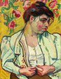 Max Pechstein, Die hellgrüne Jacke, 1909, Öl auf Leinwand