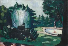 Max Beckmann, Springbrunnen in Baden-Baden, 1936, Öl auf Leinwand