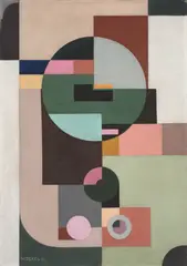 Walter Dexel, Der elektrische Zähler, 1922, Öl auf Leinwand