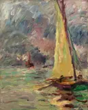 Emil Nolde, Segelboot“ (Hamburger Hafen), 1910, Öl auf Leinwand