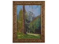 Antonín Hudeček, Forest Landscape, First half of 20th century, Pastel, papír
