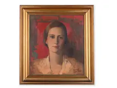 Portrait of a Woman by František Václav Süsser, 1931, Oil on canvas, sold Oct 2022