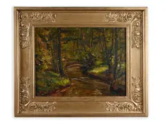 Jaroslav Mráz, Brook in Autumn, 1944, Oil on plywood