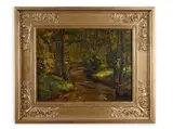 Jaroslav Mráz, Brook in Autumn, 1944, Oil on plywood