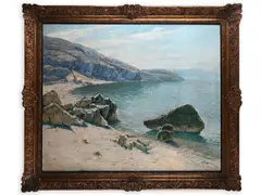 Josef Písecký, Sea Landscape, Around 1924, Oil on canvas