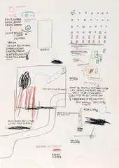 Jean-Michel Basquiat, Untitled, 1987, Colored pencil and oil stick on paper