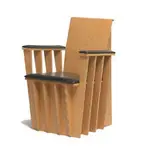 Joel Stearns, Cardboard Chair, c. 1990, Laminated corrugated cardboard and vinyl