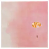 Isca Greenfield-Sanders, Orange and White Parachute (Pink), 2008, Mixed-media and oil on canvas mounted to board