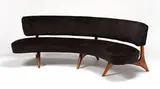 Floating seat and back sofa by Vladimir Kagan, 1952; this example produced c. 1980, sold Oct 2020