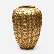 Robert Kuo, Vase, c. 2000, gilt copper