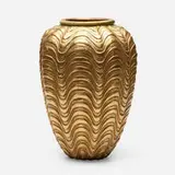 Robert Kuo, Vase, c. 2000, gilt copper