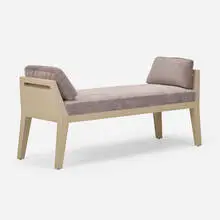 Mattaliano, Fente bench, c. 2020, lacquered oak, upholstery