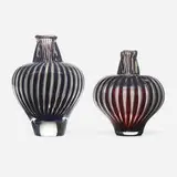 Edvin Öhrström, Ariel vases, set of two, 1950, 1962, hand-blown glass