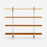 Marcel Breuer, Bookshelf, oak, chrome-plated steel