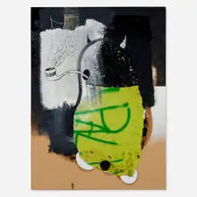 Eric Helvie, Pipe Smoker, 2014, collage and mixed media on canvas