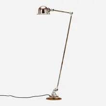 Floor lamp by Jean-Louis Domecq, c. 1950, steel, aluminum, sold Jun 2024