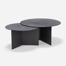 Christian Woo, Outdoor Cluster Tables, set of two, c. 2014, matte powder-coated aluminum