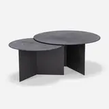 Christian Woo, Outdoor Cluster Tables, set of two, c. 2014, matte powder-coated aluminum
