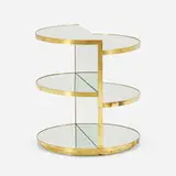 Rooms Studio, Invisible occasional table, 2015, brass, mirror