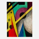 attribution Stanley William Hayter, Untitled, oil on paper laid to board