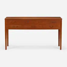 Frode Holm, Cabinet, c. 1960, teak, patinated brass