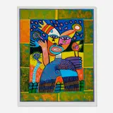 Clemens Briels, Dos gardenias para mi linda muchacha, 1999, screenprint in colors