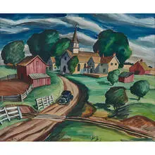 Norman MacLeish, Churchyard, 1936