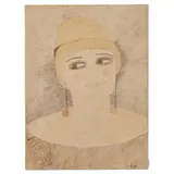 Lee Godie, Girl in Hat with Grapes