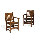 set of dining chairs, seven by Gustav Stickley, sold Dec 2021