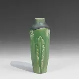 carved and painted vase by Rose Fechheimer for Rookwood Pottery, sold Dec 2021