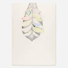 Simone Shubuck, Mama Said Knock You Out Leaf, 2004, mixed media on paper