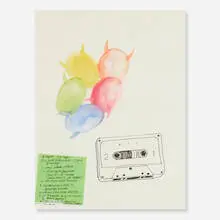 Tony Ousler, Backwards Masking, 2000, mixed media on paper