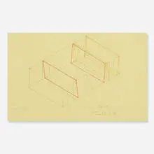 Fred Sandback, Untitled (No. 115), 1969, marker and pencil on paper