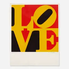 German Love by Robert Indiana, 1968, screenprint on paper, sold Oct 2019