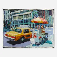 Tim Folzenlogen, Bill the Hot Dog Man, 1985, oil on panel