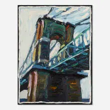 Tim Folzenlogen, Suspension Bridge, 1985, oil on canvas