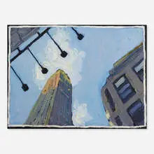 Tim Folzenlogen, Manhattan Skyline #6, 1985, oil on canvas