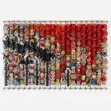 Jacob Hashimoto, History of the Moon, 2010, wood, acrylic, vellum, string, paper