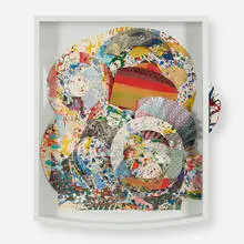 Sam Gilliam, Neruda's Fibers of Darkness, 1989, mixed media construction in artist's frame