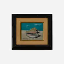 Shell by Gertrude Abercrombie, 1952, oil on Masonite in artist's frame, sold Oct 2019
