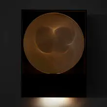 Julio Le Parc, Continuel Lumiere, 1966, lacquered wood, aluminum, enameled steel, electric motor construction